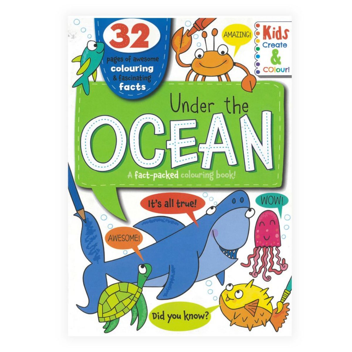 Colouring Ocean Fact Book 32pg