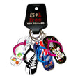 Acrylic jandals keychains 4 pack with assorted New Zealand fern designs
