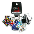 Acrylic New Zealand T-shirt keychains 4 pack souvenir keyrings