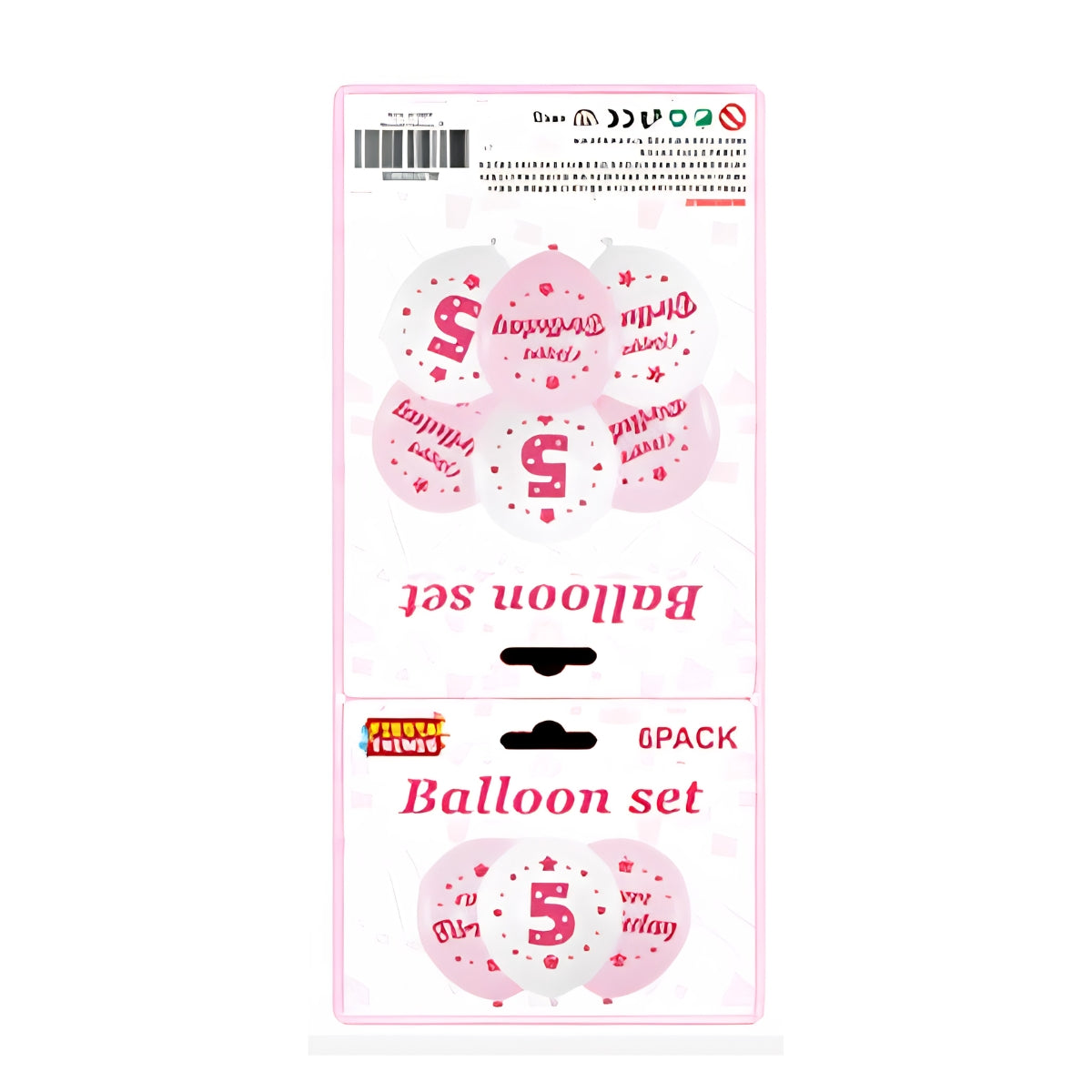 Age 5 Birthday Balloons 6 Pack