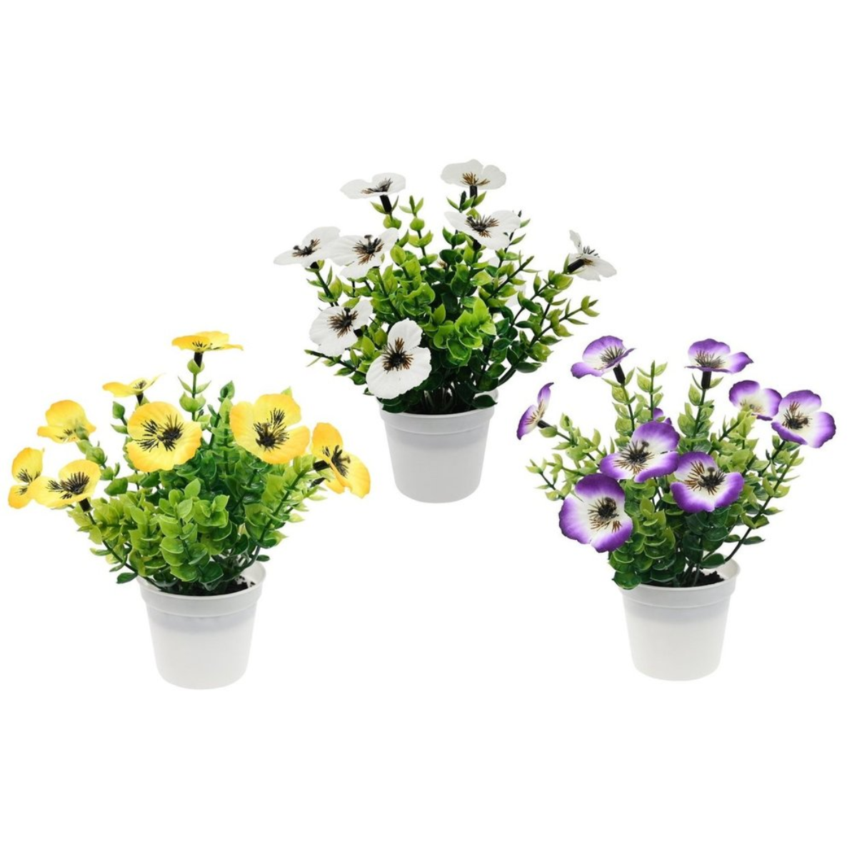 Artificial Pansy in Pot 17cm – Assorted
