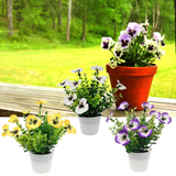 Artificial Pansy in Pot 17cm – Assorted