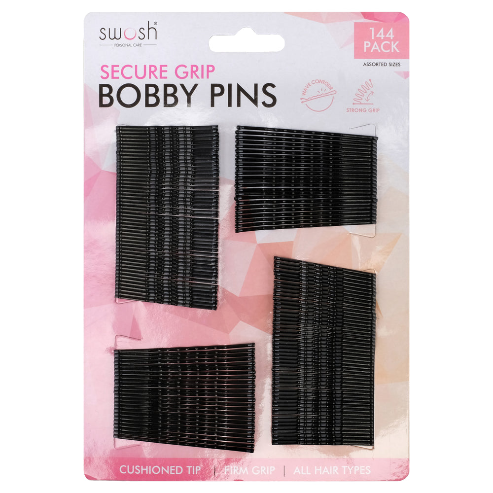 Bobby Pins 144pc – Black Mixed Sizes