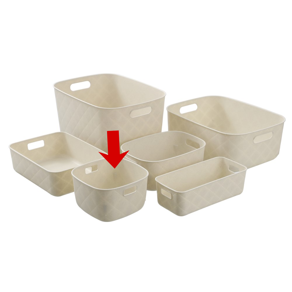 Boxsweden Diamond Quilt Square Storage Basket - 19.5cm
