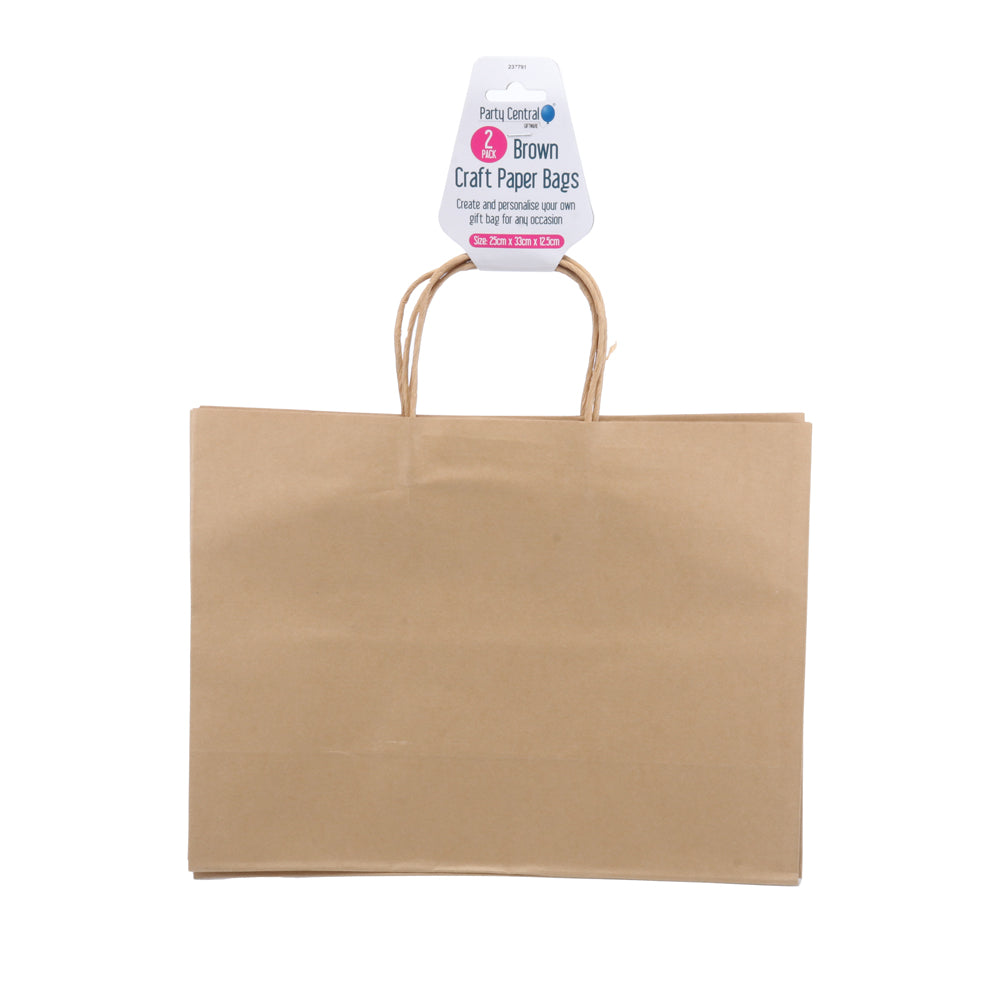 Brown Kraft Paper Bags 2pk