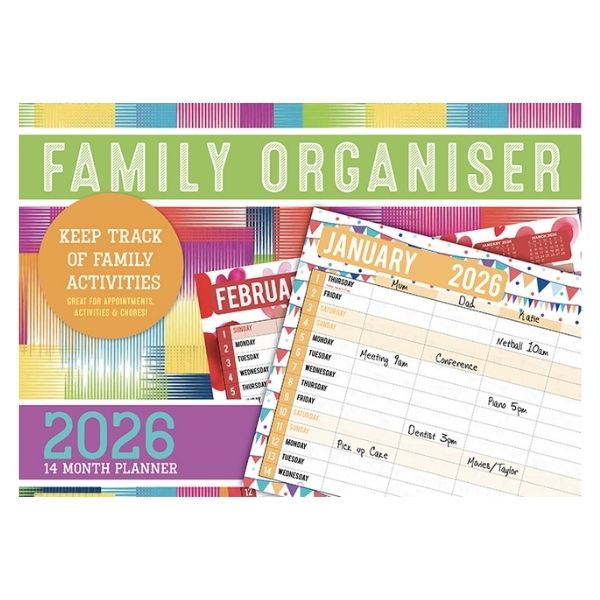 CALENDAR RECTANGLE FAM ORGANISER FSC MIX 2026