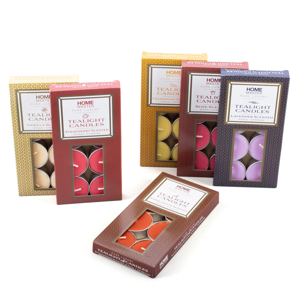 Candles Tealight Scented 8pc - 4hr