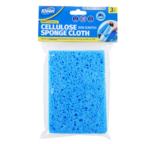 Cellulose Sponge 3pk – Blue