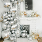 Chrome Silver Balloons – Metallic Party Decor