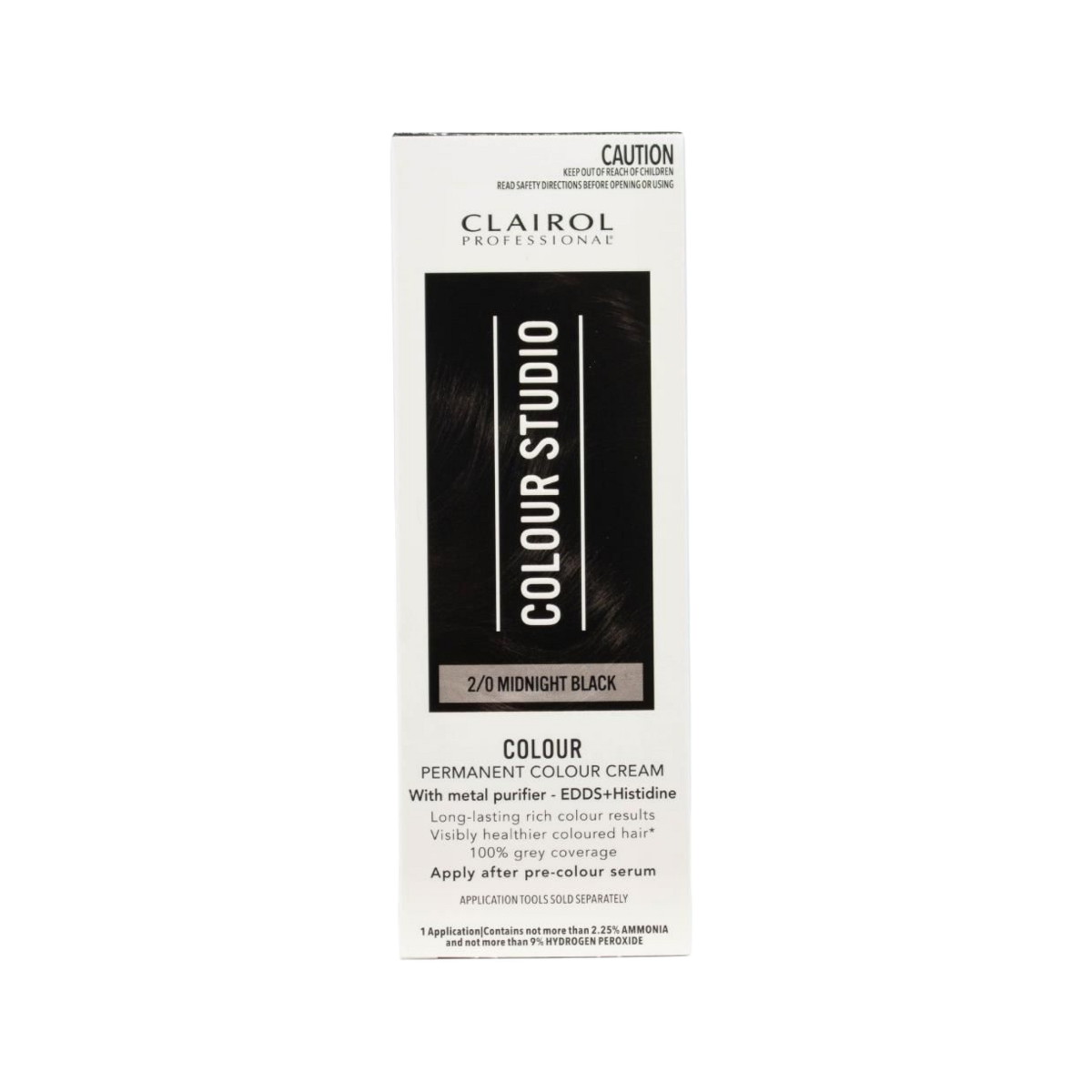 Clairol Professional Colour Studio Hair Colour 2/0 - Midnight Black