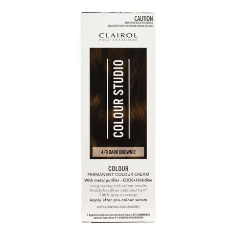 Clairol Professional Colour Studio Hair Colour 4/0 - Dark Brownie