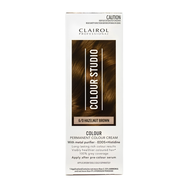 Clairol Professional Colour Studio Hair Colour 6/0 - Hazelnut Brown