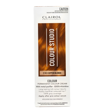 Clairol Professional Colour Studio Hair Colour 7/43 - Copper Blonde