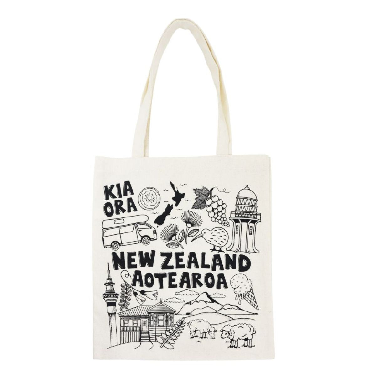 Cotton Tote Bag NZ 40cmH – Assorted New Zealand Designs