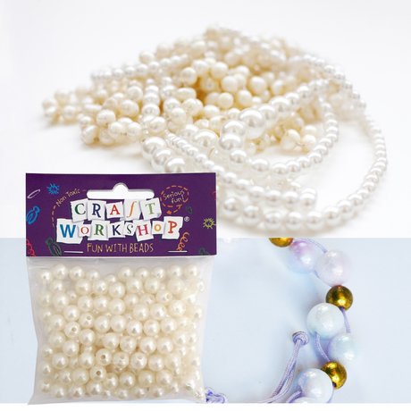 Craft Beads Pearls 40g 8mm