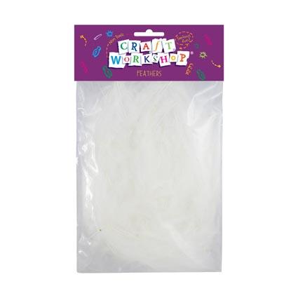 Craft Feathers White Short 12gm image 0