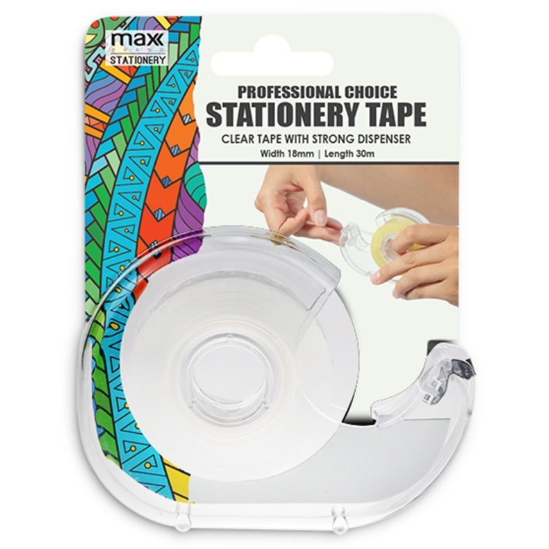Crystal Clear Tape with Dispenser 18mm x 30m
