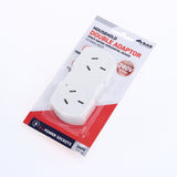 White vertical double adaptor 240V 10A power socket accessory