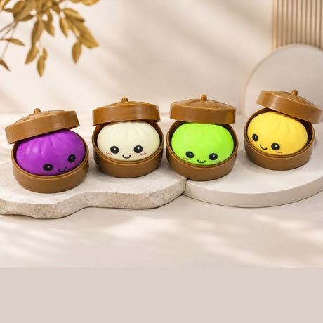 Dumpling Squishy Toy – Plain Squeeze Stress Toy Assorted Colours