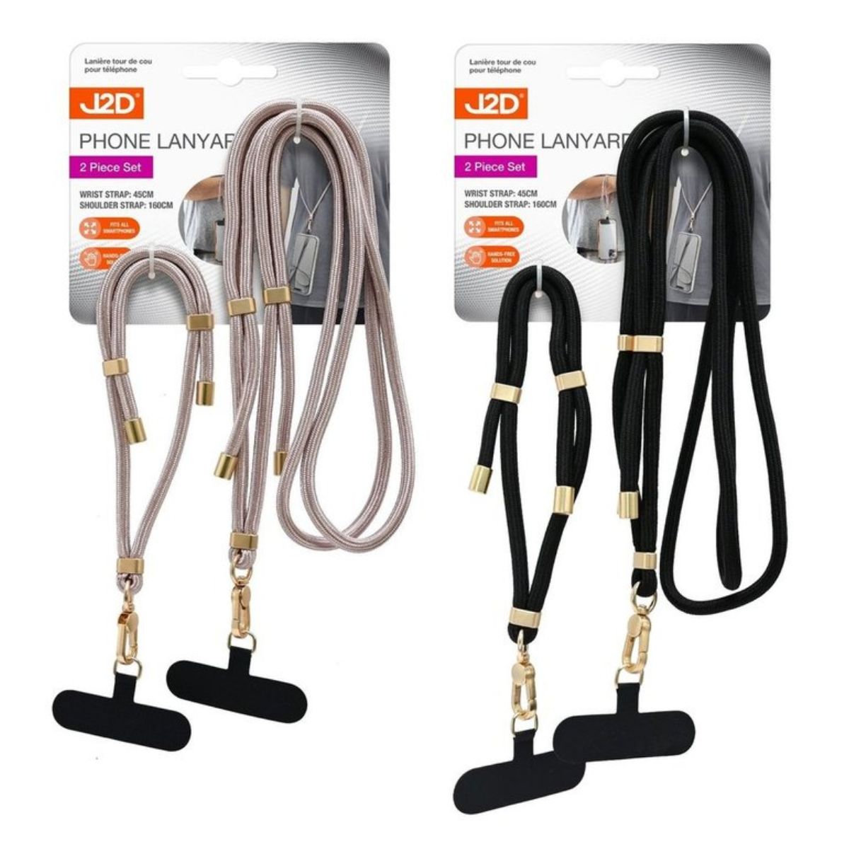 Phone Lanyard 45cm & 160cm 2 Piece Pack