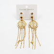 Gold tassel chain drop earrings fashion jewellery for women