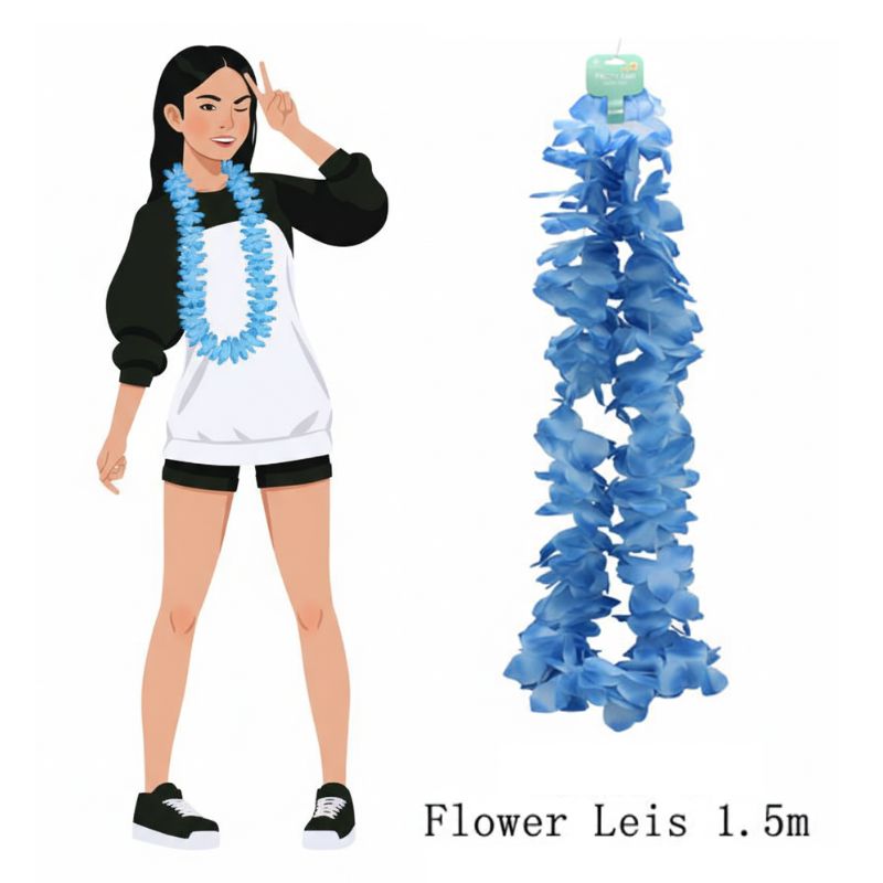 Flower Leis 1.5m Skyblue