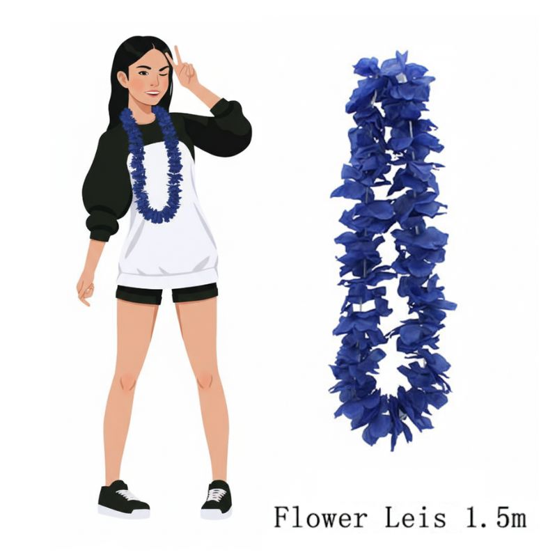 Flower Leis 1.5m Royal Blue