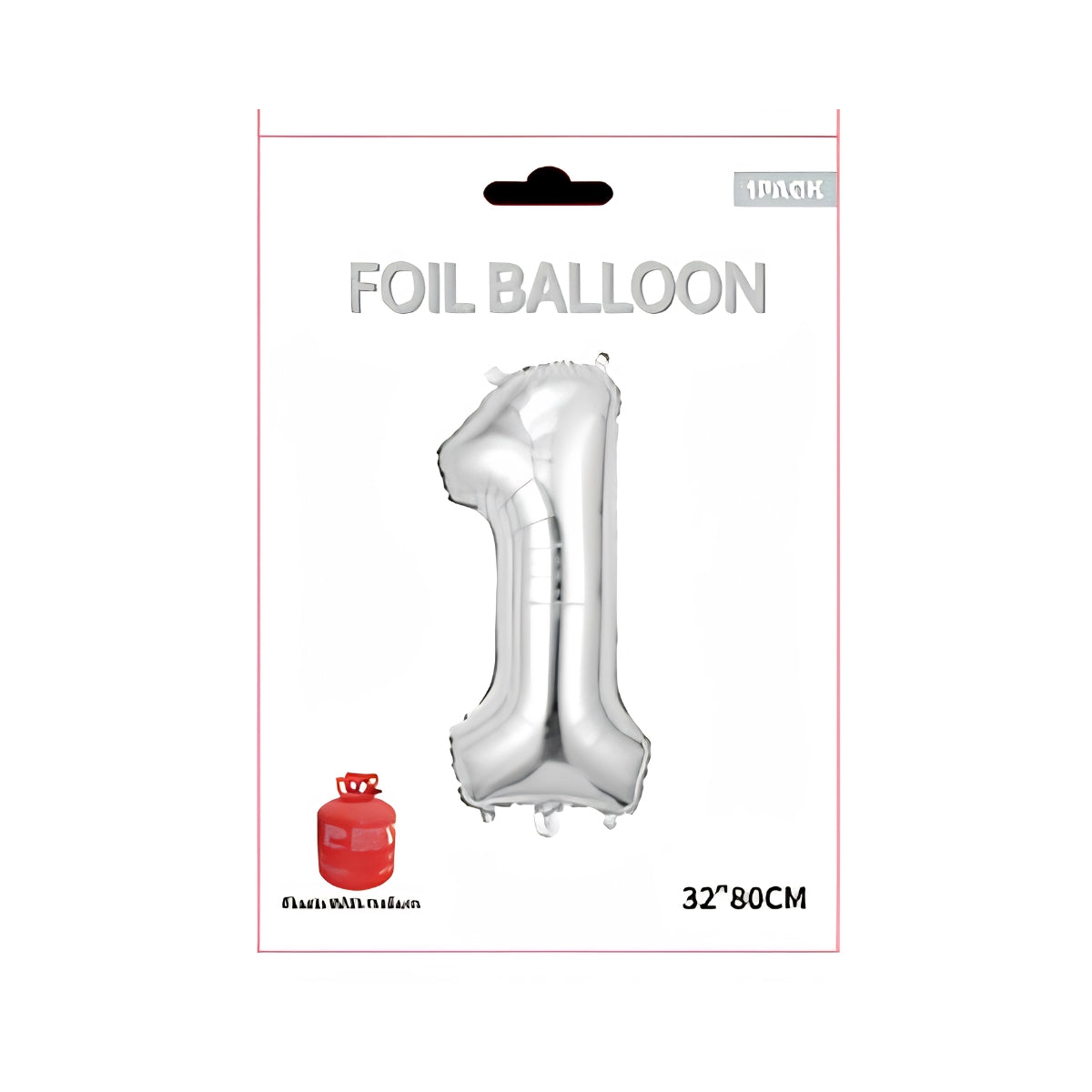 Silver Number 1 Foil Balloon 32 Inch