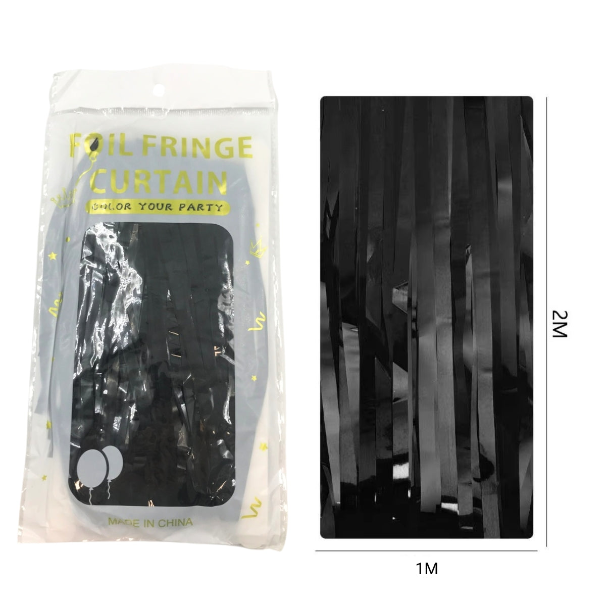 Black Foil Curtain 1x2m