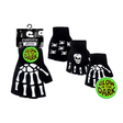 Glow in the dark skeleton fingerless gloves for kids