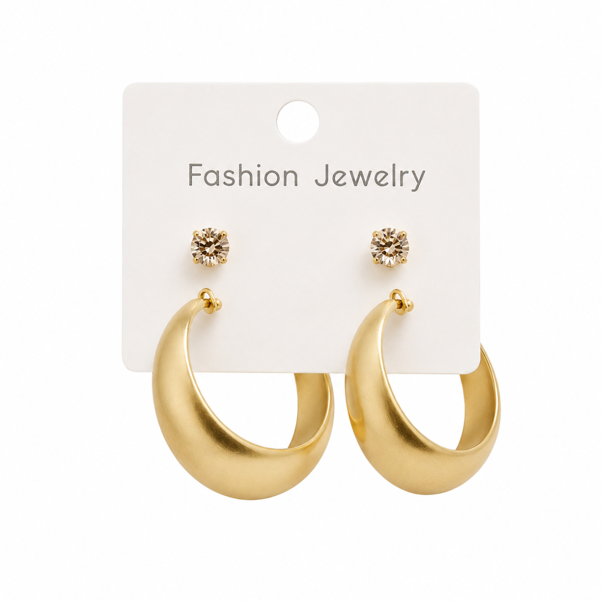 Gold chunky hoop earrings fashion jewellery for women