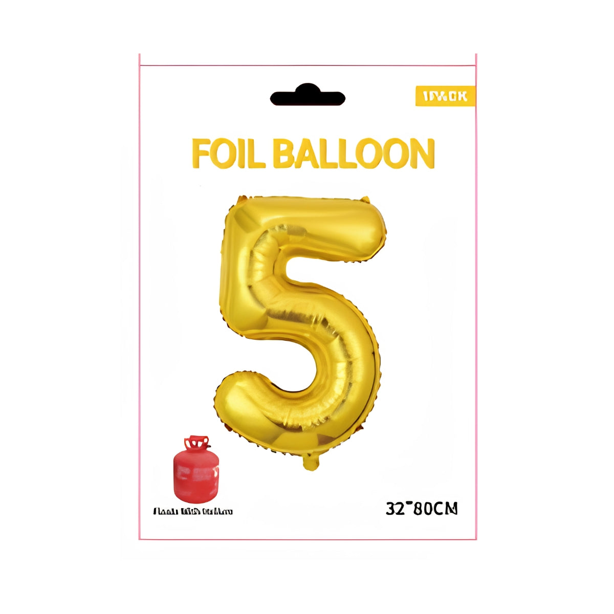 Gold Number 5 Foil Balloon 32 Inch
