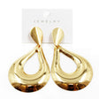 Gold teardrop statement earrings fashion jewellery for women