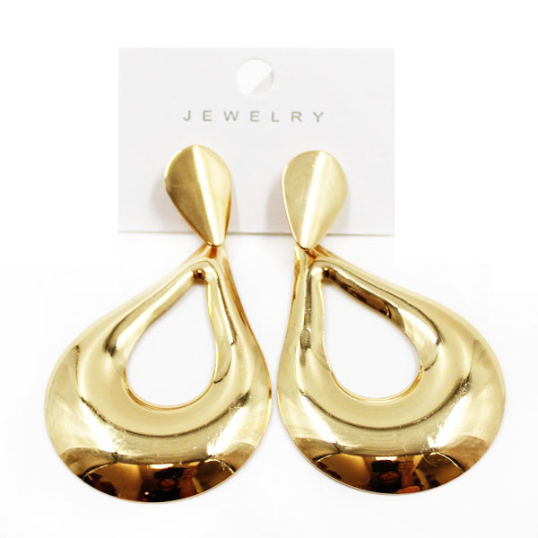 Gold teardrop statement earrings fashion jewellery for women
