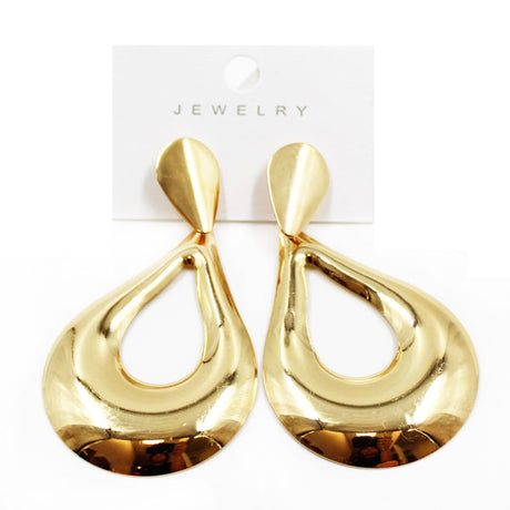 Gold teardrop statement earrings fashion jewellery for women
