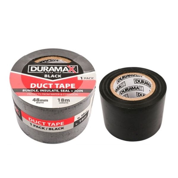 1pce Duct Tape - Black 18m x 48mm