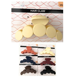 11cm matte hair claw clip with rounded design in assorted colours
