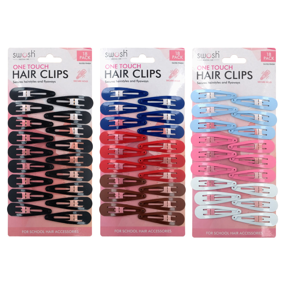Hair Clips One Touch 18pk