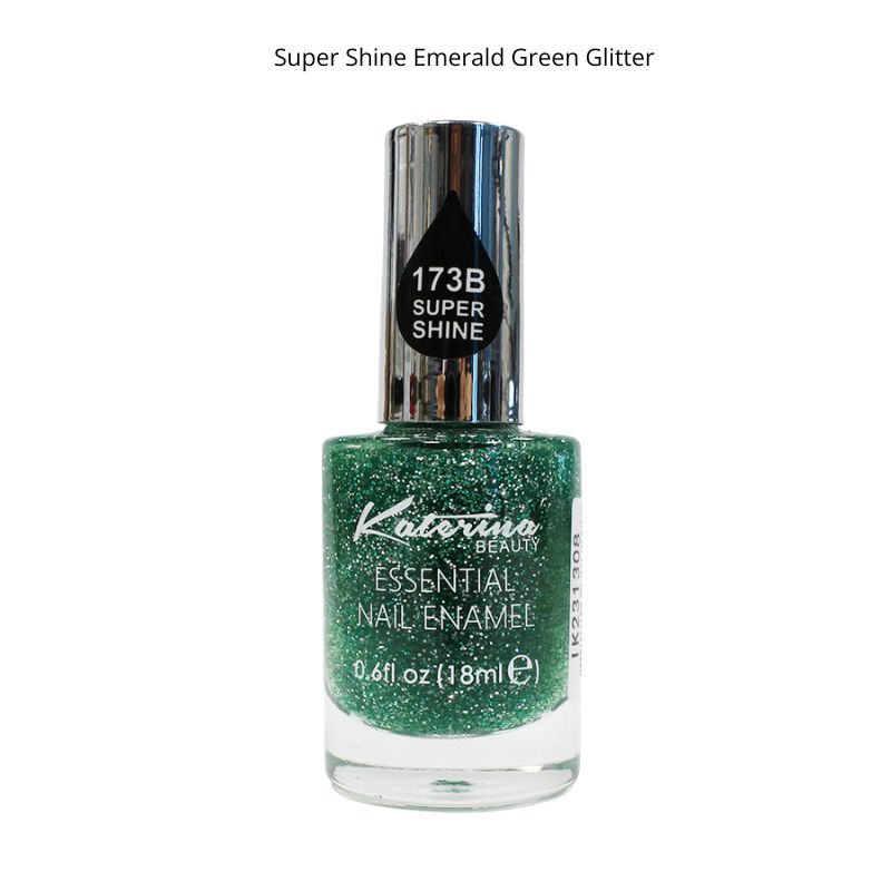 Katerina Nail Polish - Super Shine Emerald Green Glitter