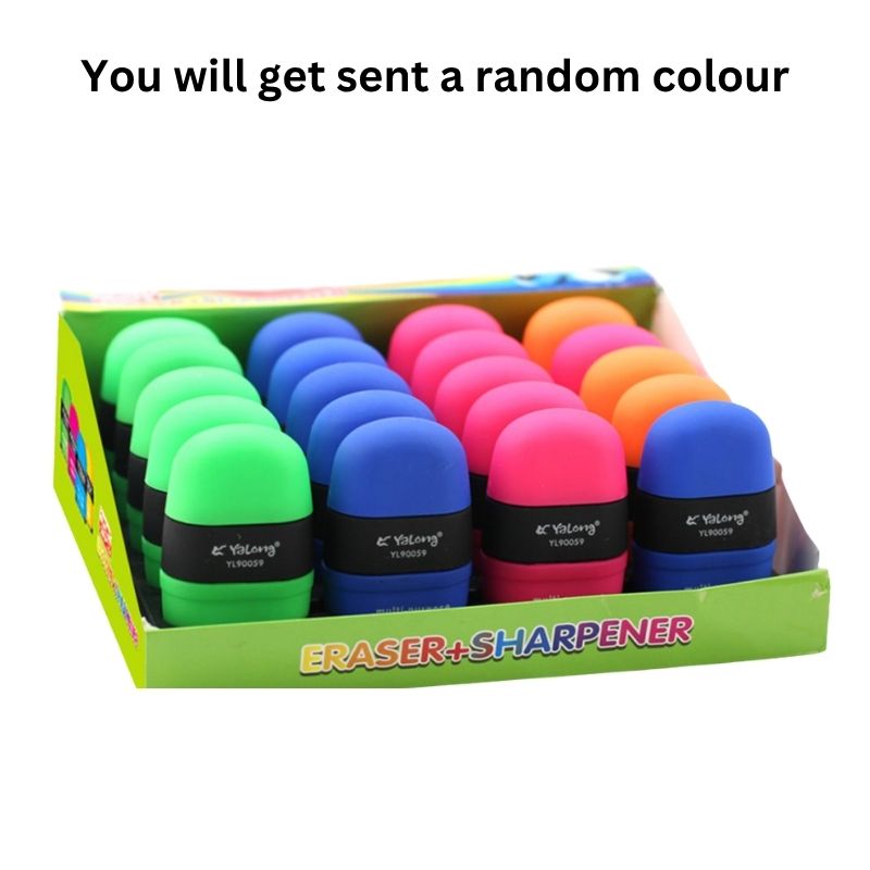 Eraser & Sharpner 1pc - Colourful