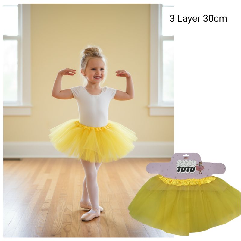Tutu Skirt 3 Layer 30cm - Yellow