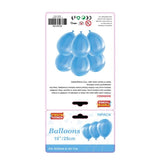 10pc Balloons 25cm - Blue