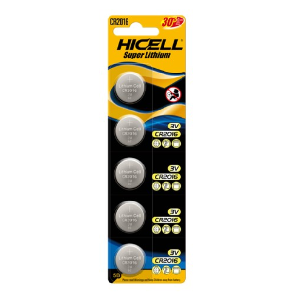 HICELL Super Lithium Button Cell 5pc - CR2016