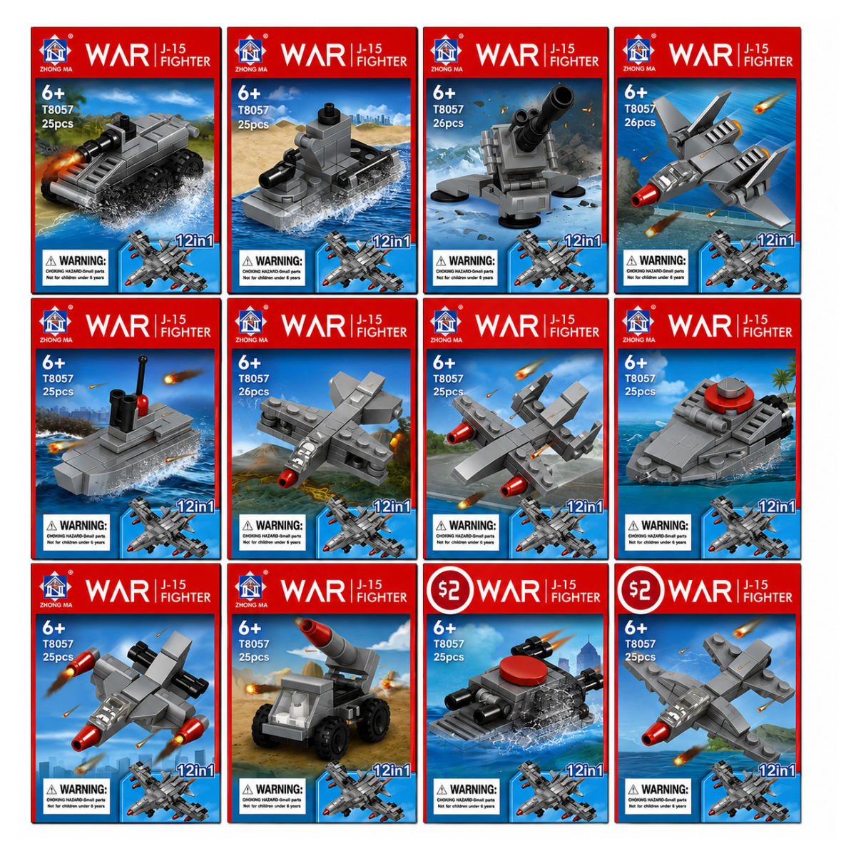 J15 Fighter Jet Mini Building Blocks Toy
