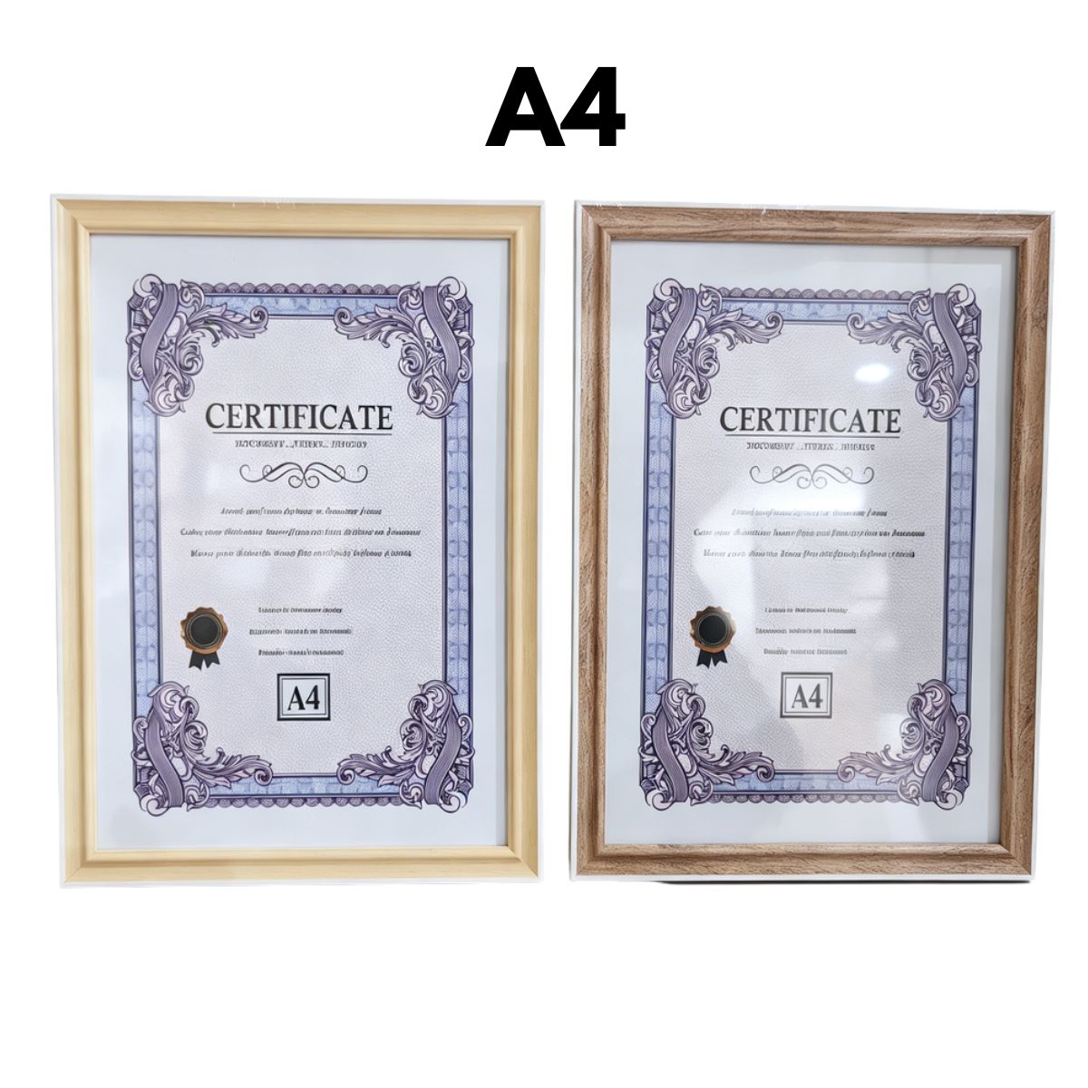 A4 Certificate Frame – White Edge