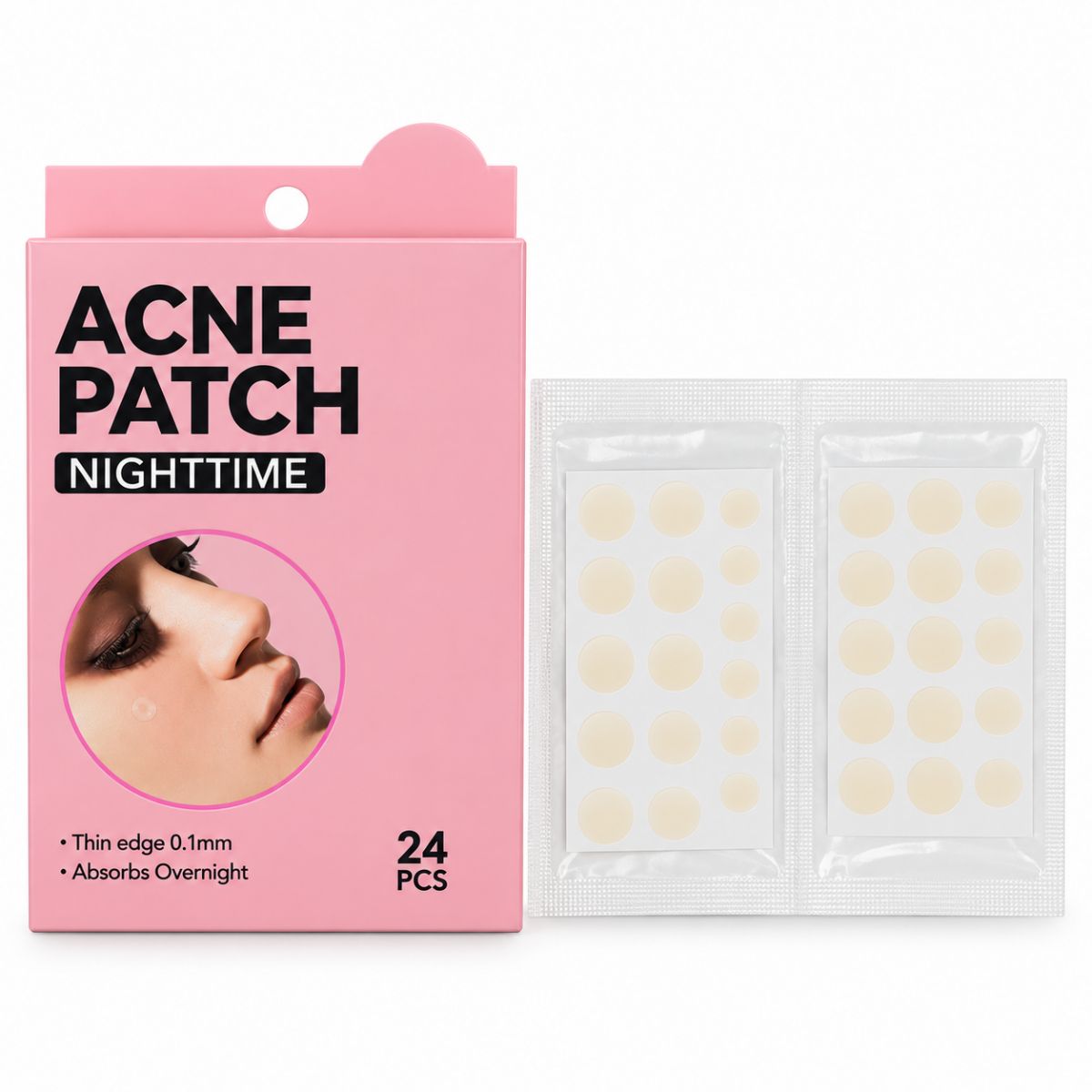 Acne Patch 24 Pieces with Border – Night Care