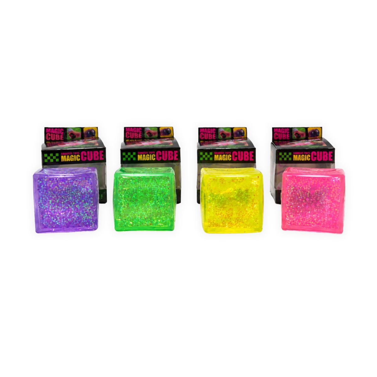 Glitter Ice Cube Squeeze Squishy Stress Toy-Glitter
