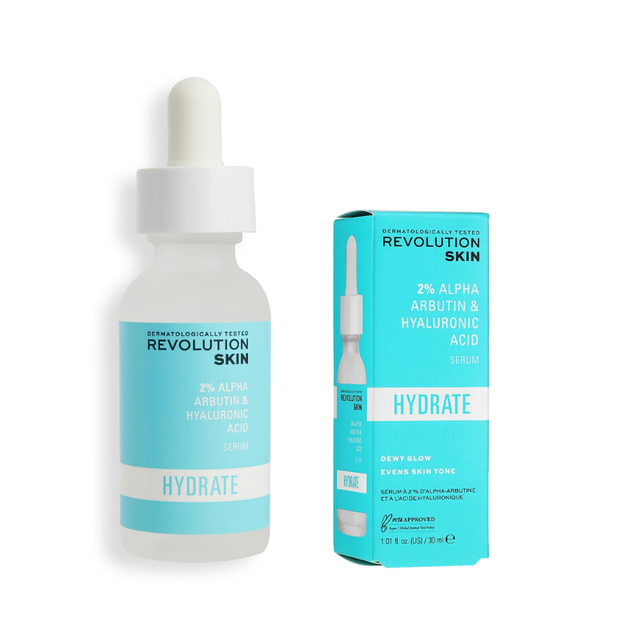 REVOLUTION SKIN 30mL SERUM HYDRATE 2% ALPHA ARBUTIN AND HYALURONIC ACID