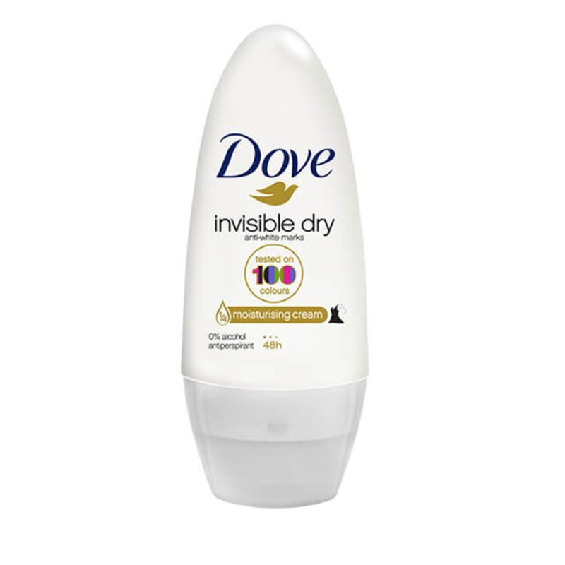 [3 for $12]DOVE 50mL DEODORANT ROLL ON INVISIBLE DRY ANTI - WHITE MARKS