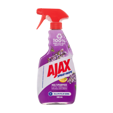 AJAX 500mL SPRAY N WIPE MULTIPURPOSE LAVENDER AND CITRUS